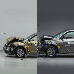Cae digital car crash test simulation