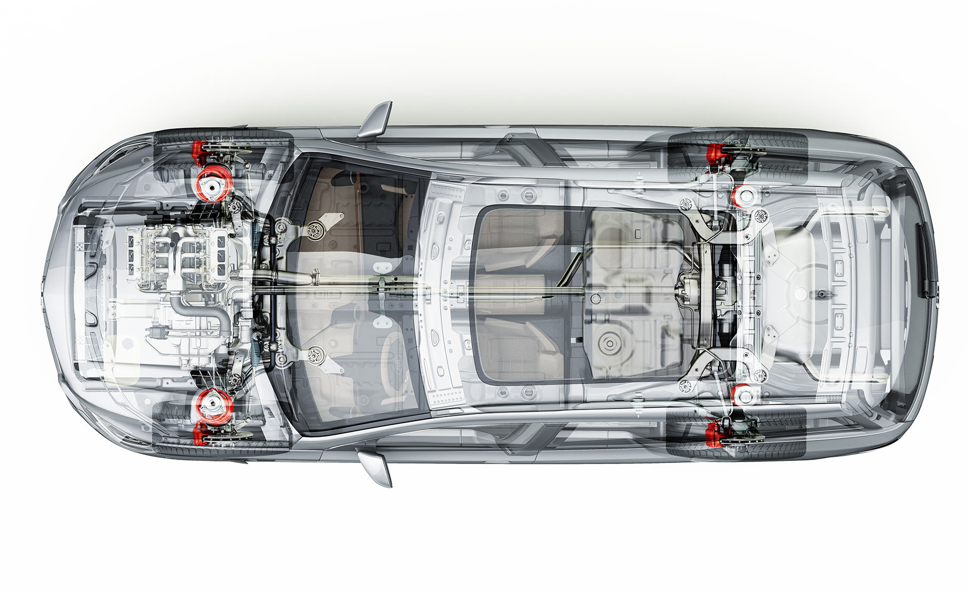 Generic,Suv,Detailed,Cutaway,Representation,,View,From,Top.,With,Ghost